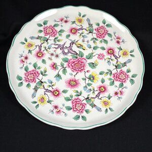 vintage colorful dinner plate. James Kent Old Foley UK